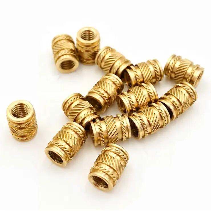 Free Sample Injection Molding M4 M5 M6 M8 Brass Thread Knurled Nut Insert