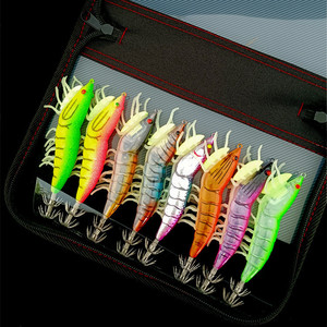 Commercio all'ingrosso 8 pz/set 11.5cm 21g Squid Jig 3.5 # gamberetti artificiali esche da <span class=keywords><strong>pesca</strong></span> calamari Jig ganci <span class=keywords><strong>con</strong></span> piedi morbidi luminosi esche - Product Image 3