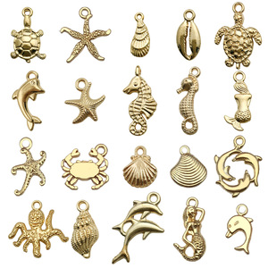Ensemble de 20 pendentifs en alliage de la <span class=keywords><strong>série</strong></span> Océan, motifs hippocampe, étoile de mer, tortue, pour la création de boucles d'oreilles, bracelets, colliers, bijoux - Product Image 4