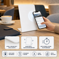 Carte de commentaires NFC personnalisée en acrylique, puce NTAG215 13,56 MHz, à poser pour laisser un avis, pour restaurants et hôtels
