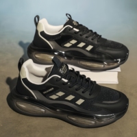 Chaussures de sport pour hommes à semelle souple, décontractées, élégantes, respirantes en mesh, à semelle plate, amortissantes, avec airbag