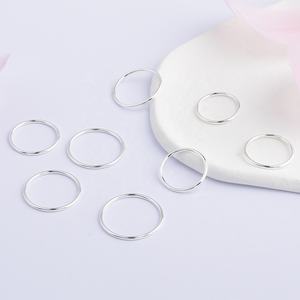 OFERTA ESPECIAL Anillos Midi Finos Apilables de Plata de Ley 925 de 1.2mm, Anillos para el Pulgar, Anillos para los Nudillos, para <span class=keywords><strong>Mujer</strong></span>, Anillo de Banda de Oro Rosa, Regalo - Product Image 3