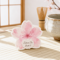 Cartes de visite personnalisées découpées en forme de fleur, logo imprimable, cartes en papier couleur uniques et personnalisables pour la promotion