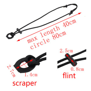 Collier allume-feu Paracord de survie avec silex et <span class=keywords><strong>grattoir</strong></span>, collier Bushcraft pour camping randonnée et randonnée - Product Image 5