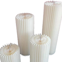 Colonne Romaine Blanche Pliable en Papier pour Mariage, Présentoir à Desserts, Décoration d'Allée, Fête Prénatale, Anniversaire, Présentation de Gâteaux - Vente en Gros