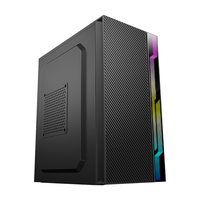 Boîtier PC Micro ATX économique, châssis de jeu ITX compact, alimentation montée en haut, boîtier de bureau léger