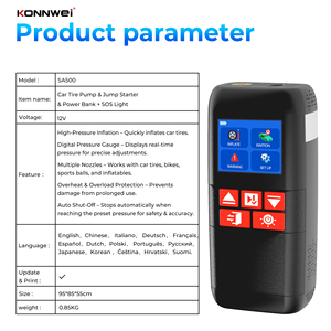 Démarreur de saut de voiture haute puissance batterie au Lithium Booster démarreur de saut avec gonfleur 12v démarreur de saut de voiture avec compresseur d'air <span class=keywords><strong>SA500</strong></span> - Product Image 2