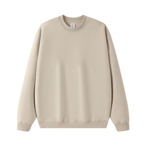 Fabricants de vêtements personnalisés 350 grammes Polyester coton coupe surdimensionnée à manches longues col rond sweat pour l'automne/hiver - Product Image 5