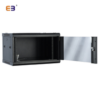 Ventes directes d'usine, rack de serveur mural 6U 9U, 19 pouces, acier SPCC noir, armoire de serveur standard pour équipement informatique