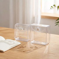 Pochette de présentation mini blind box personnalisée en PVC transparent, résistante à l'humidité, avec bouton-pression, impression sérigraphie/offset pour perruques et poupées
