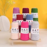 DIY Hands trick set Nerz Pelz Garn Schal Hut & Pullover-Langes Haar Baumwolle/Acryl Rayon Blended Dyed Pattern