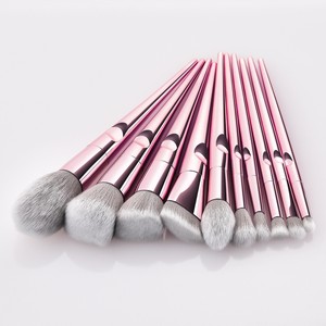 Brocha de Maquillaje de Silicona de Alta Calidad, 10 Piezas, Color Rosa de Lujo, con Logotipo Personalizado, para Delineador de Ojos, Polvo y Difuminador - Product Image 5