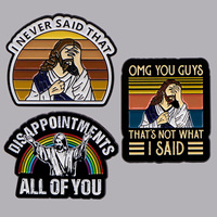 Vintage I Never Said That Funny Jesus Enamel Pin Brooch Pines Lapel Pins Badge pada Ransel Aksesori Pakaian Perhiasan Fashion