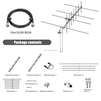 Antenne Yagi directionnelle 2m 70cm. Antenne de station de base pour radioamateur 11 éléments, réajustée UHF VHF 144-146 MHz 430-440 MHz, 13 dBi