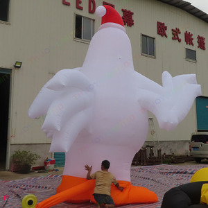 Pollo inflable gigante de Navidad con sombrero para publicidad, 6m, 20 pies de alto, gran oferta - Product Image 4