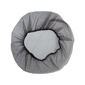 Gorro desechable de malla de nailon, gorro de trabajo redondo negro a prueba de polvo y pelo para fábrica, laboratorio, barbería, protección y aislamiento - Product Image 1