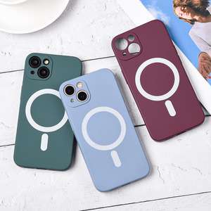 Funda de teléfono de TPU con logotipo personalizado al por mayor para <span class=keywords><strong>iPhone</strong></span> 13 14 15 <span class=keywords><strong>Pro</strong></span> <span class=keywords><strong>Max</strong></span> <span class=keywords><strong>X</strong></span> XS XR <span class=keywords><strong>Max</strong></span> carga inalámbrica con función magnética - Product Image 1