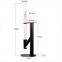 Réchaud de terrasse portable en acier pour granulés de bois, foyer extérieur, poêle fusée, brasero sans fumée, ensemble d'accessoires pour camping, jardin et fête