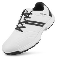 Chaussures de golf respirantes pour hommes avec crampons interchangeables, tige en cuir synthétique léger, séchage rapide, design décontracté pour l'extérieur
