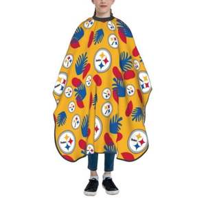 Vinnni Cape de coiffure pour enfants de premier rang, en polyester, résistante à l'eau, antistatique, confortable, portable, noire/personnalisée, 140x120cm - Product Image 6