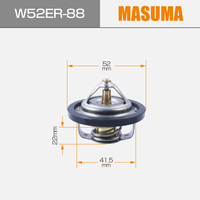 Termostato MASUMA W52ER-88, Accesorios para Sistema Termostático Automotriz 8ABA-15-171 8ABB-15-171A 8173-99-152A para MAZDA AUTOZAM AZ-3