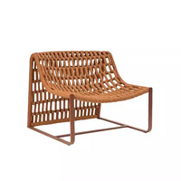 Ensemble de canapés en rotin pour villa extérieure, style nordique moderne, en alliage d'aluminium, avec cordage tressé, mobilier d'extérieur imperméable pour jardin, terrasse, balcon