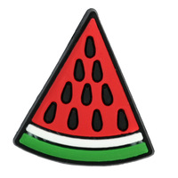 Breloque de chaussure en forme de fruit rouge de dessin animé, patch en PVC souple, pour coque de téléphone, breloques mignonnes DIY, ornements de chaussure fraise pastèque