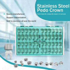 Coronas Dentales Pediátricas de Acero Inoxidable, Paquete de Recarga de Coronas Metálicas Preformadas para Dientes Deciduos de Niños, Equipo de Terapia Oral - Product Image 5