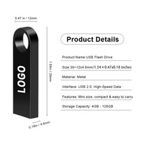 Regalos Personalizados con Logotipo, Memoria USB Metálica de 128 GB, Unidad Flash USB, Memoria USB