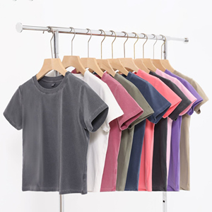 Fabriqué à la main en détresse effets de blanchiment femmes nouveau Vintage lavé t-shirt à col rond pour Style rétro Unique - Product Image 2