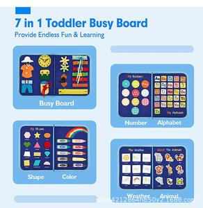 Tableau d'activités Montessori en feutre AiJH pour la maternelle avec livre d'activités sensorielles alphabétiques, tableau tactile en tissu pour l'apprentissage des enfants - Product Image 2