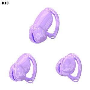 Jaula de Castidad Masculina Ligera de Resina, Jaula de Castidad Masculina, Equipo de Bondage y Juguete Sexual para Hombres, Incluye 6 Anillos (Rosa) - Product Image 4
