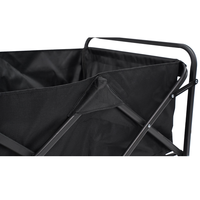 Chariot de courses pliable léger en plastique pour l'extérieur, chariot de camping pliable avec poignée flexible