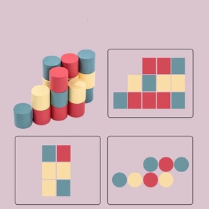 Großhandel Kinder Montessori Holz spielzeug 3D Puzzle Pixy Cubes Räumliches Denken Lernen Pädagogisches Holz spielzeug für Kinder - Product Image 6