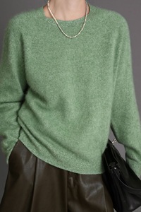Cardigan Senza Maniche da Donna OEM/ODM <span class=keywords><strong>SKC</strong></span>, Ecologico, Classico, in Lana/Cashmere/Seta, Tinta Unita, con Collo Alto e Fodera in Lana - Product Image 2