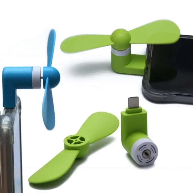 Mini USB Fan Flexible Cooling hand Fan portable Summer Cool laptop Desktop Cell Phone Cooler 2 in 1 Micro USB Type-C 8 pin plug