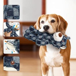 Juguetes para Perros Modernos, Ecológicos y Duraderos, Resistentes a Mordeduras Fuertes, Juguetes de Peluche Rellenos de Mezclilla y Algodón con Sonido para Cachorros - Product Image 3