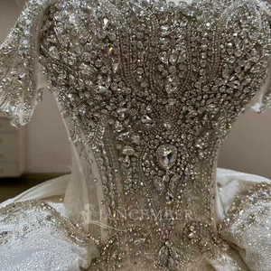 Robe de mariée princesse romantique, robe de bal, dos lacé, robe de mariée perlée, Vestido De Novia Lsjj73 - Product Image 2