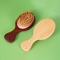 Brosse à cheveux en bois à coussin d'air naturel, design lisse et sablé, pour le soin des cheveux, réduit la casse des cheveux, outil professionnel