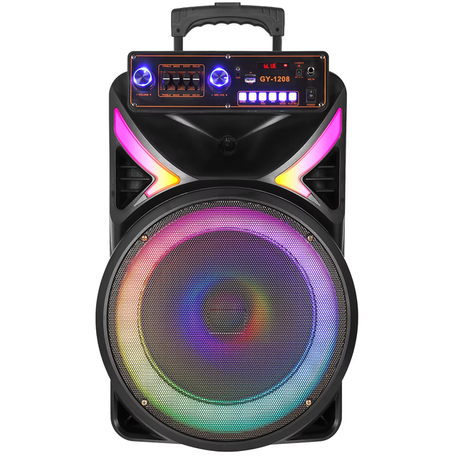 12"inch Trolley Wireless Portable Speaker for Dancing Karaoke BT Speaker with Microphone