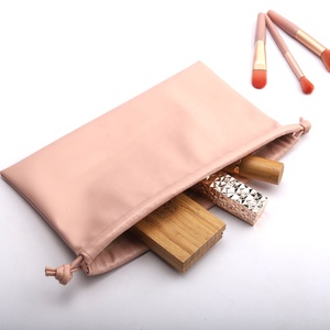 Bolsa de Cosméticos de Viaje de Cuero PU Rosa de Alta Calidad, Bolsa de Maquillaje de Cuero Sólido Impermeable de Lujo - Product Image 4