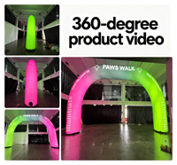 Arche publicitaire gonflable LED Oxford RGB Arc-en-ciel pour extérieur, durable et renforcée, avec éclairage intégré