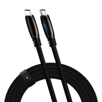 Kabel USB 100W 1m dengan Layar LED, Pengisian Daya Super Cepat & Transfer Data, Tipe-C ke Tipe-C