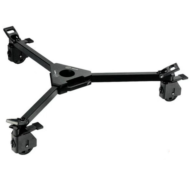 Camera Accessories Foldable Tripod Land Professional Heavy Duty 100KG Payload Wheel Tripod Dolly With Rubber