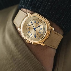 Nuevo Reloj de Cuarzo Vintage de 35 mm para Hombre, Color Gris, Correa de Cuero Genuino, Cristal de Zafiro, Resistente al Agua 50 m - Product Image 4