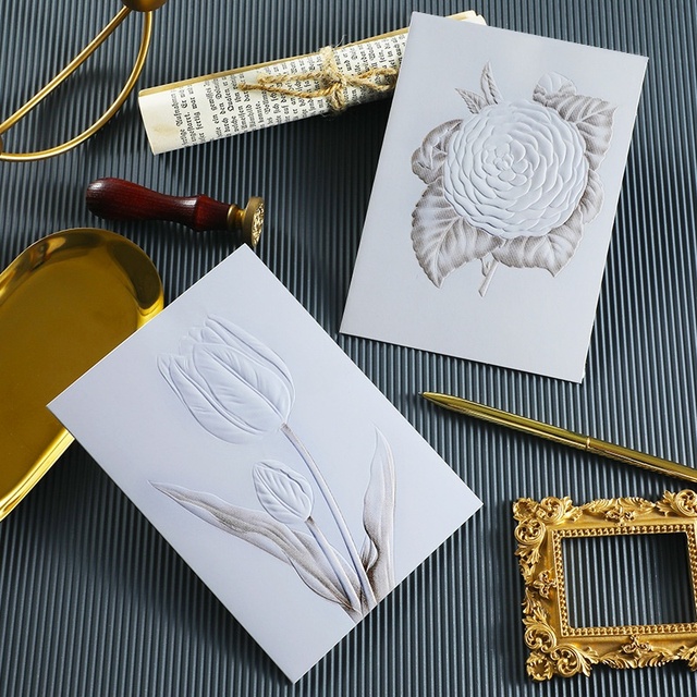 3D Embossed Handmade Universal Greeting Card Oath Card High-End Holiday Blessing Postcard DIY Gift Message Decorative Card