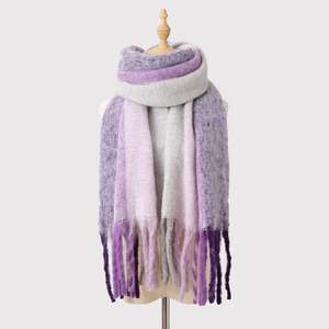 ผ้าพันคอยาวและหนาโพลีเอสเตอร์เนื้อนุ่มผ้าพันคอลายสก๊อตกลางแจ้งฤดูหนาวและฤดูใบไม้ร่วงผ้าห่มแบบดั้งเดิมสำหรับผู้ใหญ่ขายส่ง - Product Image 5