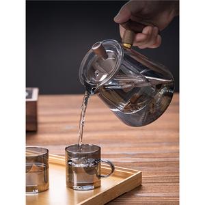 Théière en verre Qyh 550 ml, résistante à la chaleur, avec filtre, pour la maison et le bureau - Product Image 1