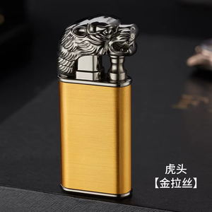 Encendedor de Cigarrillos de Butano con Cabeza de Dragón y Logotipo Personalizado, Recargable, Doble Llama, Metálico, Regalos Empresariales - Product Image 5