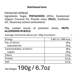 Crema Spalmabile Artigianale di Pistacchio Francese Les Pistaches Toquees di Alta Qualità, 190g, Consistenza Morbida - Product Image 6